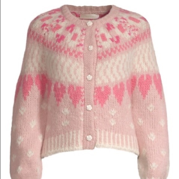 LoveShackFancy Jamie Heart Cardigan - Picture 2 of 2